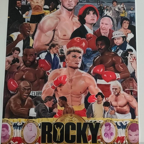 Rocky silk screen printing like new, collectible movie art