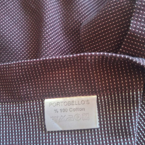 Portobello's XXL Burgundy Cotton Micro Pattern Shirt