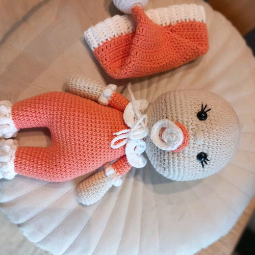 Baby amigurumi doll handmade new, 28 cm