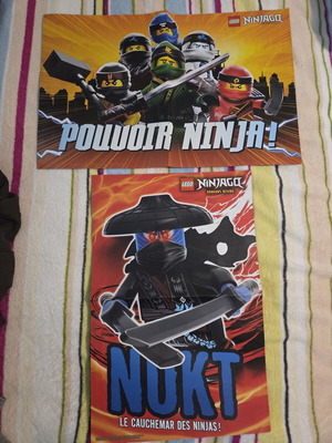 NinjaGo Lego posters like new, set of 2