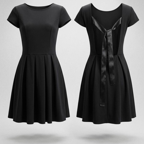 Pleat & Satin Drape Dress like new, size M