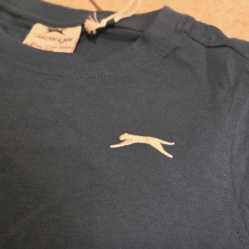 Slazenger Kids T-shirt new, 11-12 years, black and blue