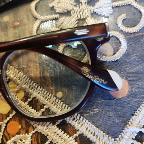 Carven eyeglasses used, round retro style, brown bronze color with case