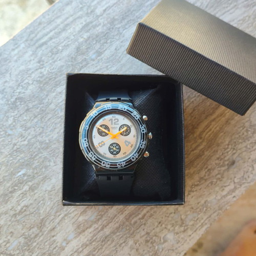 Swatch chrono watch black