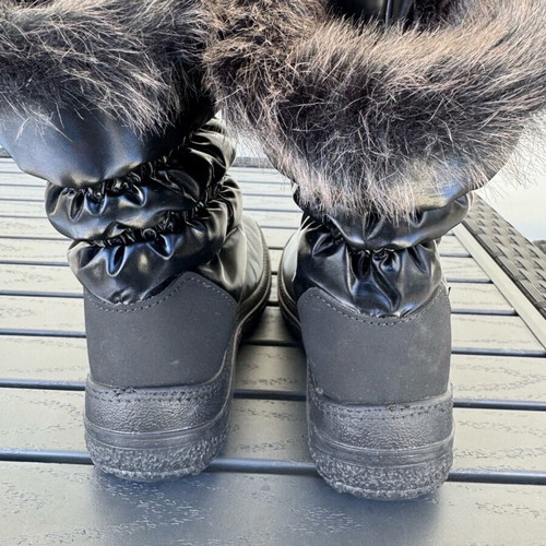 Γυναικείες μπότες Adam's Shoes νούμερο 37 με γούνα σαν καινούργιο, μαύρες