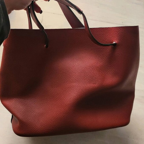Anna Grace leather handbag new, burgundy
