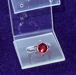 Silver Gothic Jenavi ring new, red