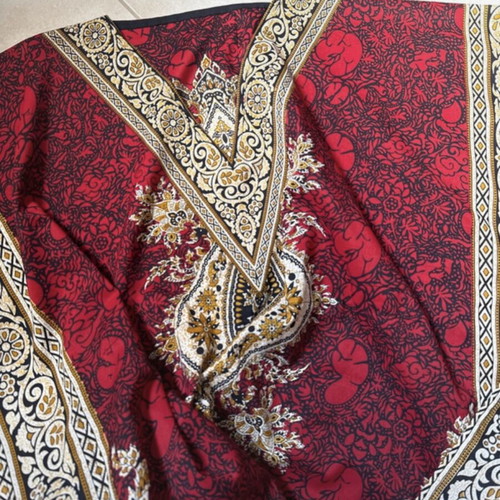 Vintage caftan like new, red, one size