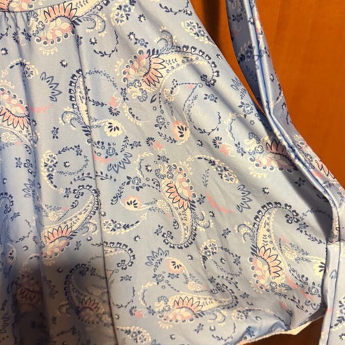 Summer dress new with asymmetrical cut and white turquoise straps