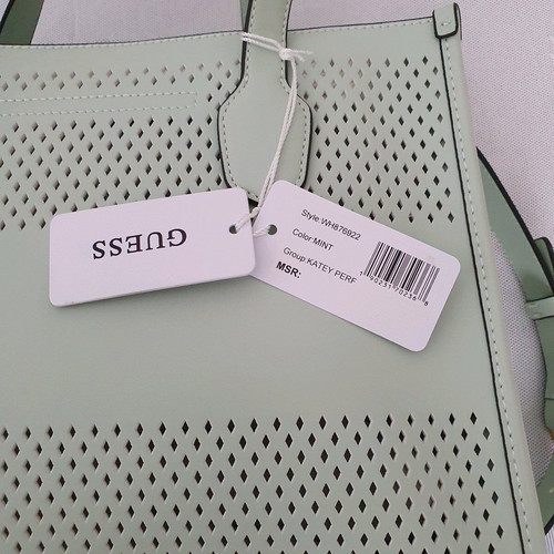 Guess handbag new, mint green with detachable wallet