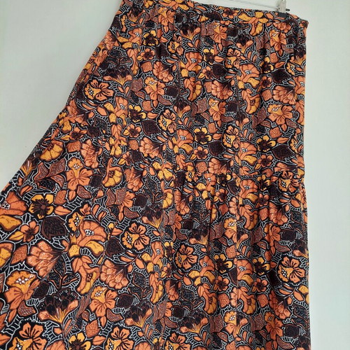 Laura Torelli women's skirt, brown and orange