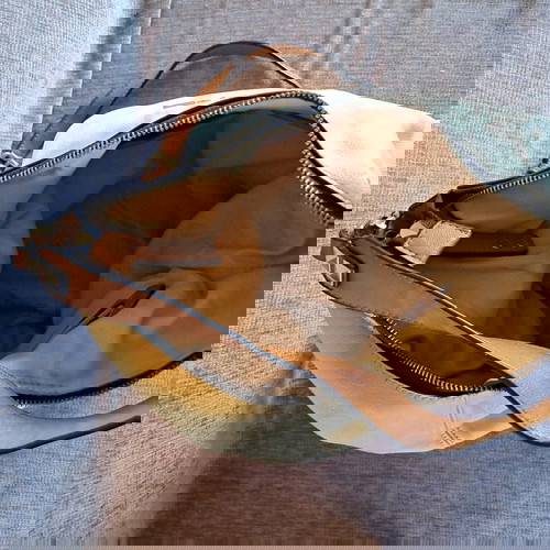 Τσάντα ώμου/χειρός Mattiolo μεταχειρισμένη σε μπεζ/λευκό