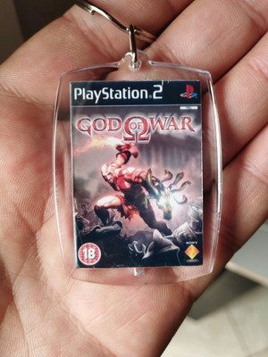 God of War PS2 keychain new