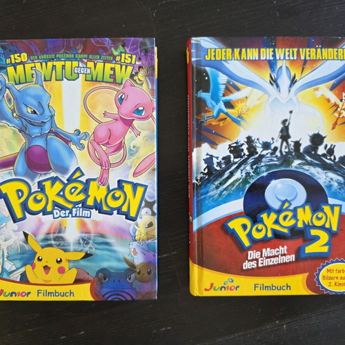 Pokémon collectible books 1st & 2nd movie German edition vintage 2000 like new