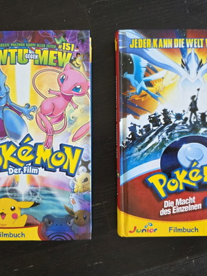 Pokémon collectible books 1st & 2nd movie German edition vintage 2000 like new