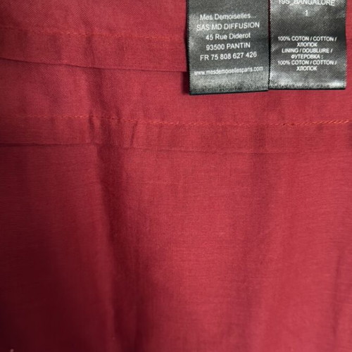 Mes Demoiselles wrap skirt like new, red cotton