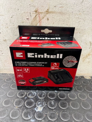 Einhell 18V 2.5Ah Battery Set with Fast Charger new