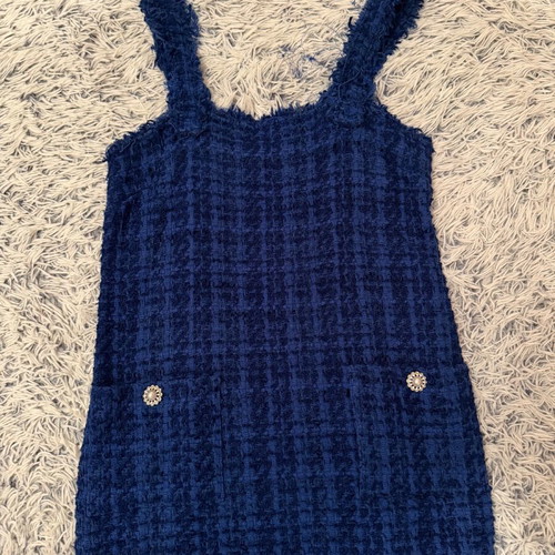 ZARA Short Dress Made of Embossed Tweed Fabric Like New, Size M