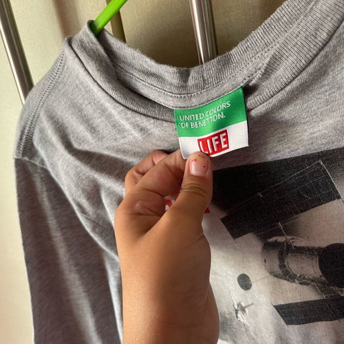Benetton kids' shirt used, 7 years old, gray