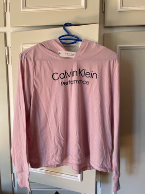 Calvin Klein cotton μακριμάνικο με κουκούλα τοπάκι size L ροζ καινούριο με ετικέτα