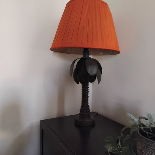 Calèche table lamp used brass with lampshade