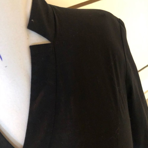 ToiMoi Black Shirt Like New Fitted With Stand Collar