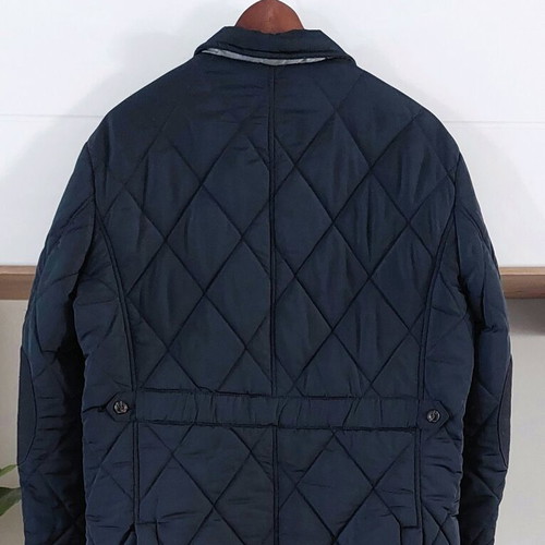 Prince Oliver Luxury Slim-Fit Quilted Jacket used, navy blue