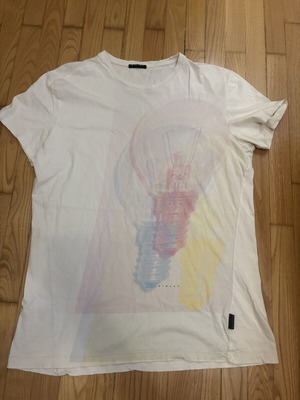 Sisley White Graphic T-Shirt like new, size L