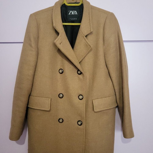 Zara women's camel coat size L like new