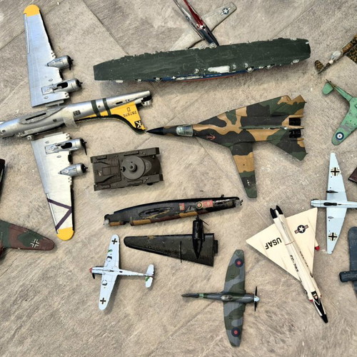 Airfix airplane parts used, various vehicle models