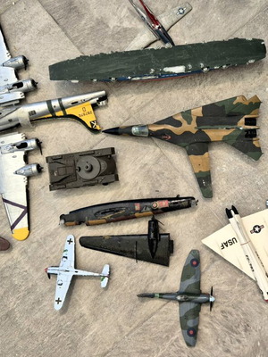 Airfix airplane parts used, various vehicle models