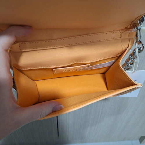 Bershka orange shoulder bag new with 2 chains