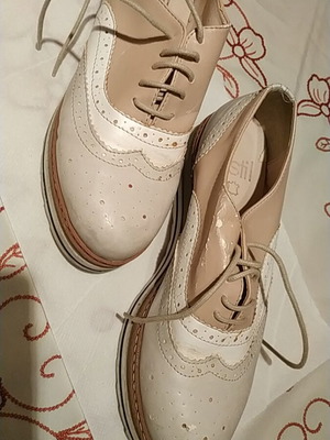 Esti walking shoes used, size 39, gray and beige