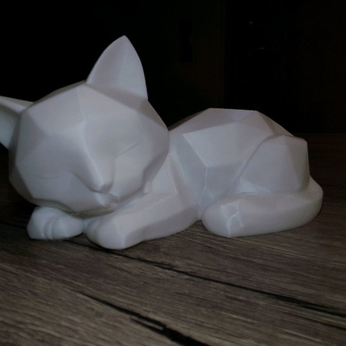 3D Printed Geometric Cat new minimal decorative figurine