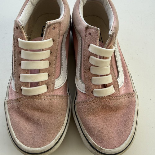 Vans sneakers size 27 used, pink suede with silicone laces