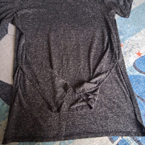 Bershka blouse gray used, size Medium, asymmetrical