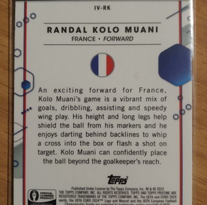Topps Pristine Road to UEFA Euro 2024 - Inevitable Randal Kolo Mouani