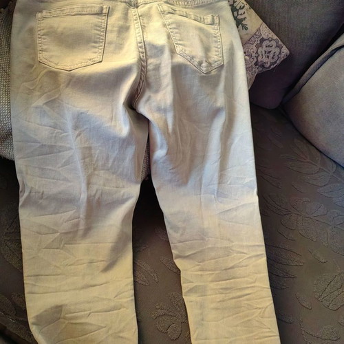 Slim pants used, elastic, light gray, size small