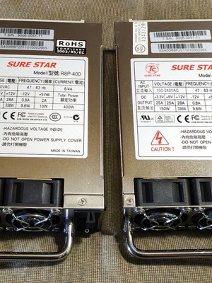 Sure Star R8P-400 400W server NAS power supplies, like new, pack of 2