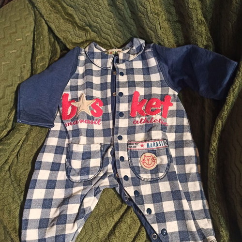 Marasil baby boy romper 3 months used with gift shorts 6 months