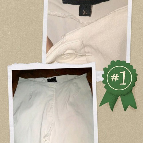 White Panorama bermuda shorts with high waist and embroidery like new