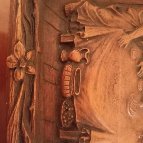 Relief painting used depicting the Last Supper made of dough
