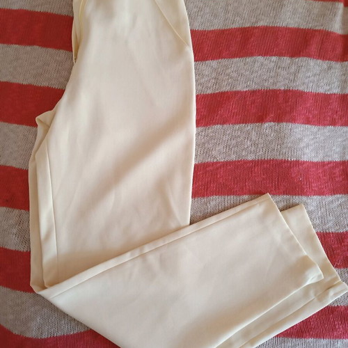 Yellow fabric pants like new, size S