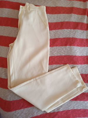 Yellow fabric pants like new, size S