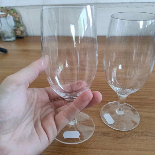 Set of two stemmed glassware