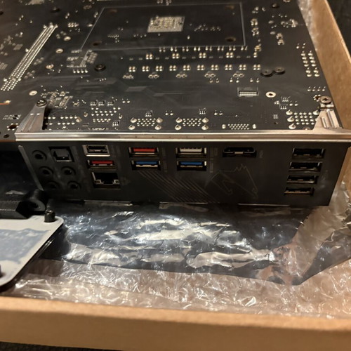 X570 Aorus Pro AM4 motherboard with backplate and IO shield