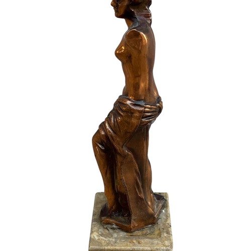 Aphrodite bronze decorative statue used, marble base
