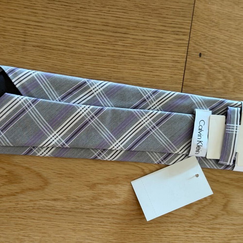 Calvin Klein ties 100% silk new, gray and blue