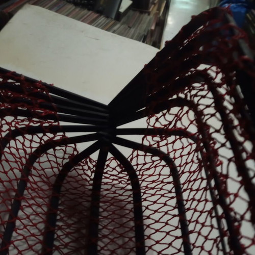 Vintage accordion bag with net used
