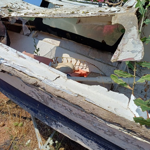 5-Meter Boat Trailer with Damaged Boat, Refurbished
